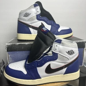 Air Jordan 1 Retro High OG GS Youth 'Rare Air Deep Royal Blue' FD1437-100 size 7 - Picture 1 of 6