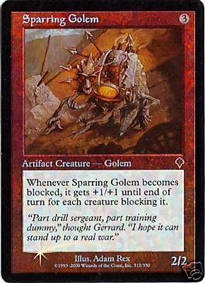 MTG - Invasion - Sparring Golem - Foil - NM - Image 1 of 1