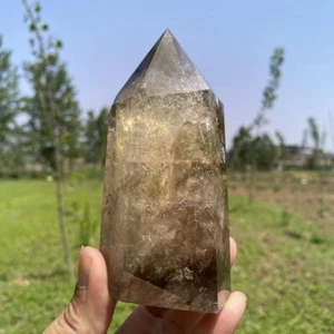 Varita de cristal de cuarzo obelisco de citrino natural de 0,39 kg decoración de cristal de Reiki - Imagen 1 de 5