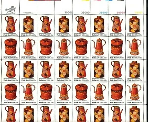US Stamp Scott 1775-78 FOLK ART 15 cent Full Sheet of 40 MNH - Picture 1 of 1