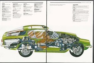 1964 MASERATI MISTRAL 3500GT 2-page Cutaway Illustration - Picture 1 of 1