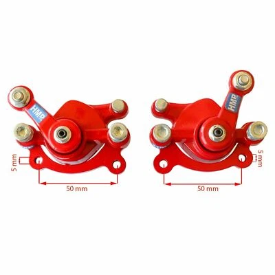 Bremssattel hinten und vorne rot Pocket Bike Mini Quad Cross E Scooter HMParts