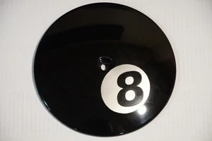 8 Ball Black Domed Air Cleaner Filter Trim Cover For 99-17 Harley Twin Cam - Foto 1 di 5