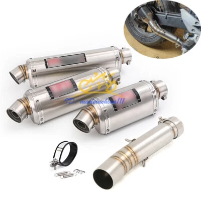 For Honda CBR500R CB500F 2013-2015 Mid Exhaust Link Pipe Muffler With DB Killer - Image 1 of 4