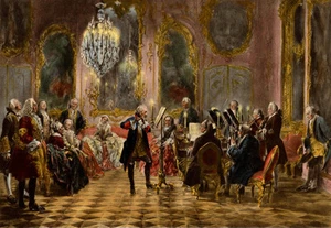 The Concert of Frederick the Great by Adolf Menzel Old Masters 11x16 Print - Picture 1 of 1