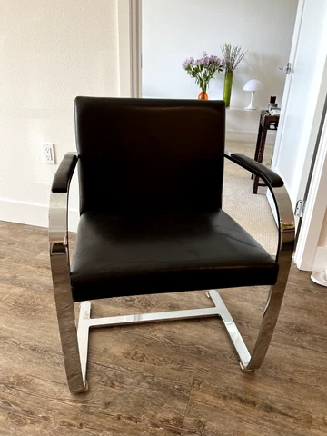 Set of 4 Original Knoll Ludwig Mies Van Der Rohe Brno Chairs -Vintage Design 60s Cover