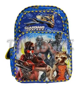 GUARDIANS OF THE GALAXY BACKPACK! BLUE COLORFUL SCHOOL BOOK BAG MARVEL 16" NWT - Picture 1 of 4