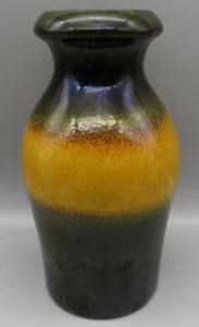 Vintage Scheurich Keramik Green/Yellow 208-21 W.Germany MCM Pottery Vase - Picture 1 of 24