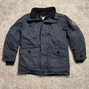 DIESEL Jacket Mens 10/12 Gray Heavy Coat Ski Snowboard Double Parka Zip Button - Picture 1 of 19