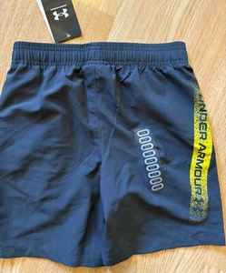 Youth Under Armour Woven Graphic Shorts Gray Loose Pockets - Picture 1 of 4