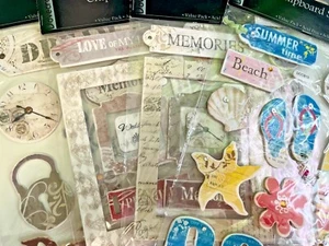 KS01 CHIPBOARD STICKERS **CHOOSE** CARD MAKER PAPER CRAFT SCRAP BOOK MIXED MEDIA - Picture 1 of 33