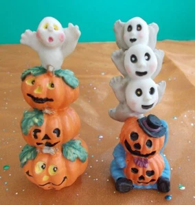 Original Art Mark 2 Halloween Figures-"Pumpkins W/Ghost & Pumpkin Man W/Ghosts - Picture 1 of 10