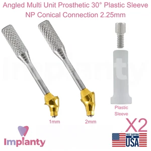 2x Prótesis Angular Multi Unidad 30° Manga Plástica NP Conexión Cónica 2.25mm - Imagen 1 de 8