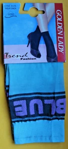 GOLDEN LADY FASHION SOCK ONE SIZE TAGLIA UNICA LYCRA 21P CALZ. PINK-BLUE - Foto 1 di 1
