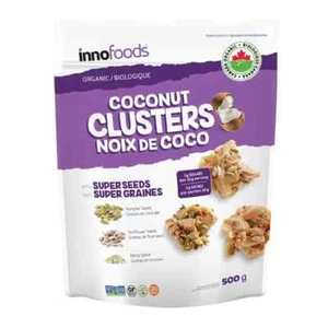 Innofoods Organic Coconut Keto Clusters with Super Seeds 500g - Picture 1 of 3