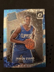 JAWUN EVANS 2017-18 DONRUSS OPTIC DISCO PRIZMS RATED ROOKIE CARD #162