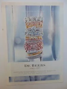 2012 DE BEERS DIAMANTEN ARMBÄNDER SCHMUCK Kunstdruck Anzeige - Bild 1 von 1