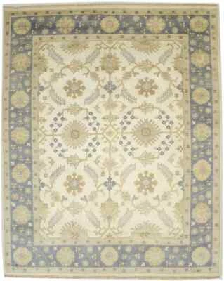 Alfombra oriental vintage hecha a mano de 8X10 pies diseño floral silenciado alfombra de lana decoración del hogar Foto 1 de 4