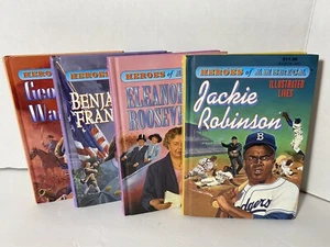 Lot of 4 Heroes of America Illustrated Lives Books See Description for List - Picture 1 of 4