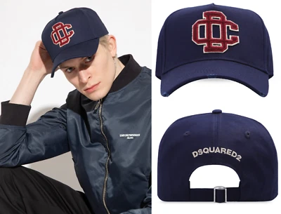 DSQUARED2 DC CREST VARSITY Icono Gorra de Béisbol Gorra Gorra de Béisbol Gorra de Camionero Cabaña Foto 1 de 4