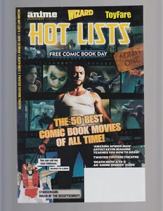ESPECIAL DE DÍA DE CÓMIC GRATUITO DE WIZARD - LISTAS CALIENTES: 50 MEJORES PELÍCULAS DE CÓMICS (FCBD) CASI NUEVO- - Imagen 1 de 2