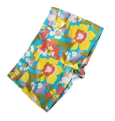 Nanette Lepore Low Rise Bright Floral Print Shorts Size 10 Boho Festival. - Image 1 of 4