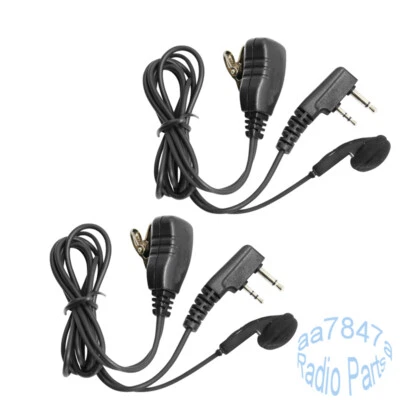 2X Earpiece Headset For IC-F3001 F4001 F3011 F4011 F3026 F4026 Radio Handheld - Image 1 of 4