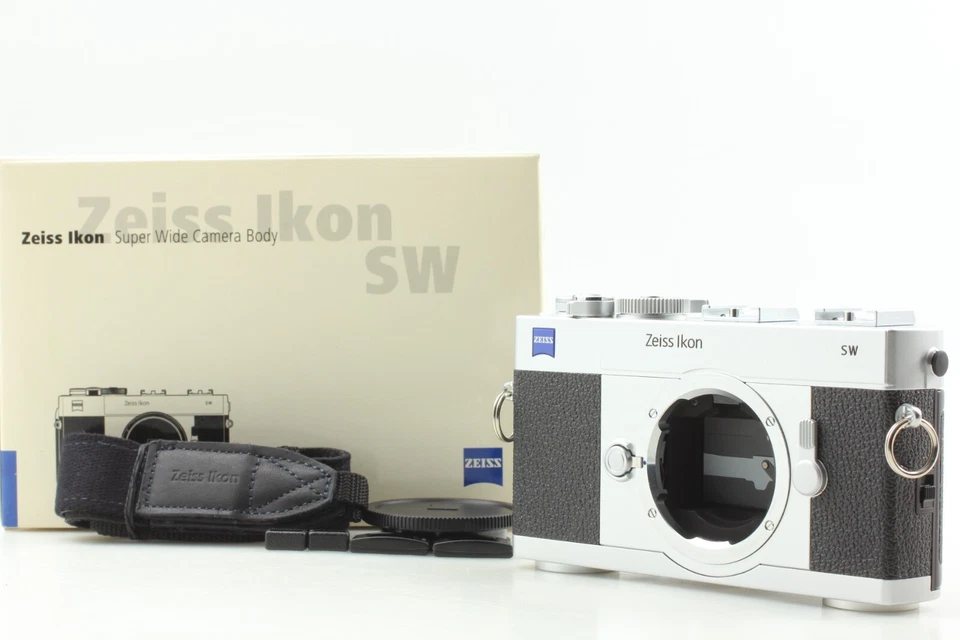 【CASI SIN USAR en CAJA. 】 Cuerpo de cámara súper ancho Zeiss Ikon SW plateado de Japón Foto 1 de 4