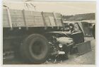 Vintage Photo Deadly Car Crash Under Sand Truck Two Dead Broken Glass 1940s