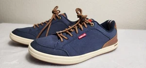 LEVIS Men's Shoes Casual Lace Up Blue Denim Textile Size 8 - Picture 1 of 10
