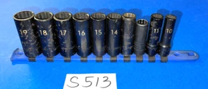 MATCO TOOLS 10 PIECE 3/8 DRIVE METRIC IMPACT 12 POINT SOCKET SET 10MM TO 19MM - Picture 1 of 16