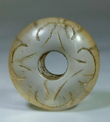 Antiguo collar colgante de cuentas de piedra de cristal antiguo antigüedades del Himalaya nepalí tibetano Foto 1 de 4