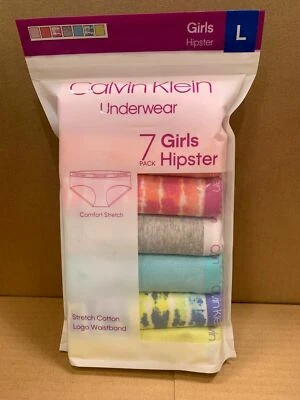 NEW WITH TAG !!! Calvin Klein Girls' Youth Hipster, 7-pack - SIZE -S-M-L-XL . - Image 1 of 3