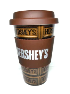 Tazza da caffè da viaggio in ceramica Hershey con manicotto e coperchio in silicone - Foto 1 di 7