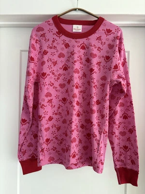 Women’s Hanna Andersson Pink Heart Flower Pajama Top Size XS - Image 1 of 3