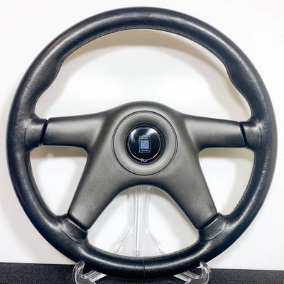 Rare Nardi Elite Leather Steering Wheel 36.5 Gunmetallic - Image 1 of 4