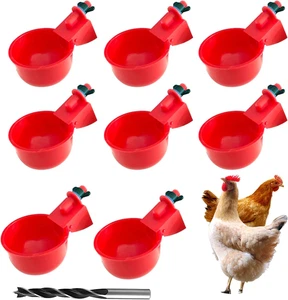 8 Pezzi Abbeveratoio Galline,Abbeveratoio Automatico per Galline in Plastica, Ab - Foto 1 di 12