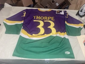 Robert Rob Thorpe Game Used jersey Toledo Storm Echl Sewn Vintage 90s Purple - Picture 1 of 14