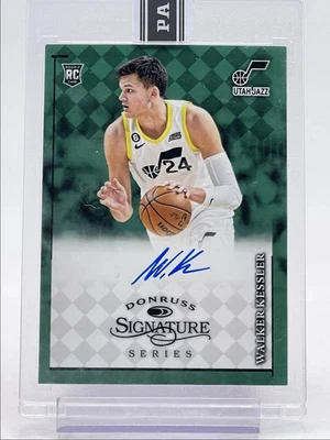 WALKER KESSLER 2022 PANINI INSTANT DONRUSS GREEN ROOKIE A AUTO 04/10 - Image 1 of 2