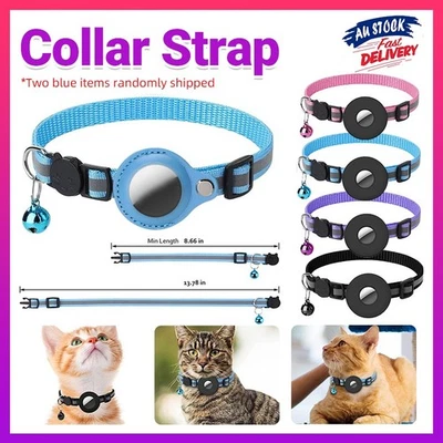 Adjustable Cat Collar Reflective Small Pet Cat Collar Strap for Apple Air Tag AU - image 1 of 4