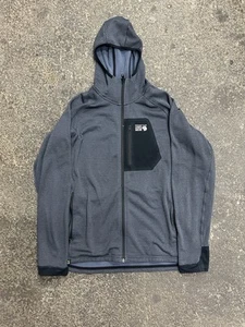 Mountain Hardwear Polartec Power Grid Cremallera Completa Para Hombres XL Chaqueta con Capucha Negra Gris - Imagen 1 de 7