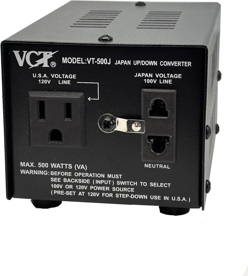 VCT VT-500J - Japanese Step Up/Down Voltage Transformer Converts Japan 100 Volts - Image 1 of 4