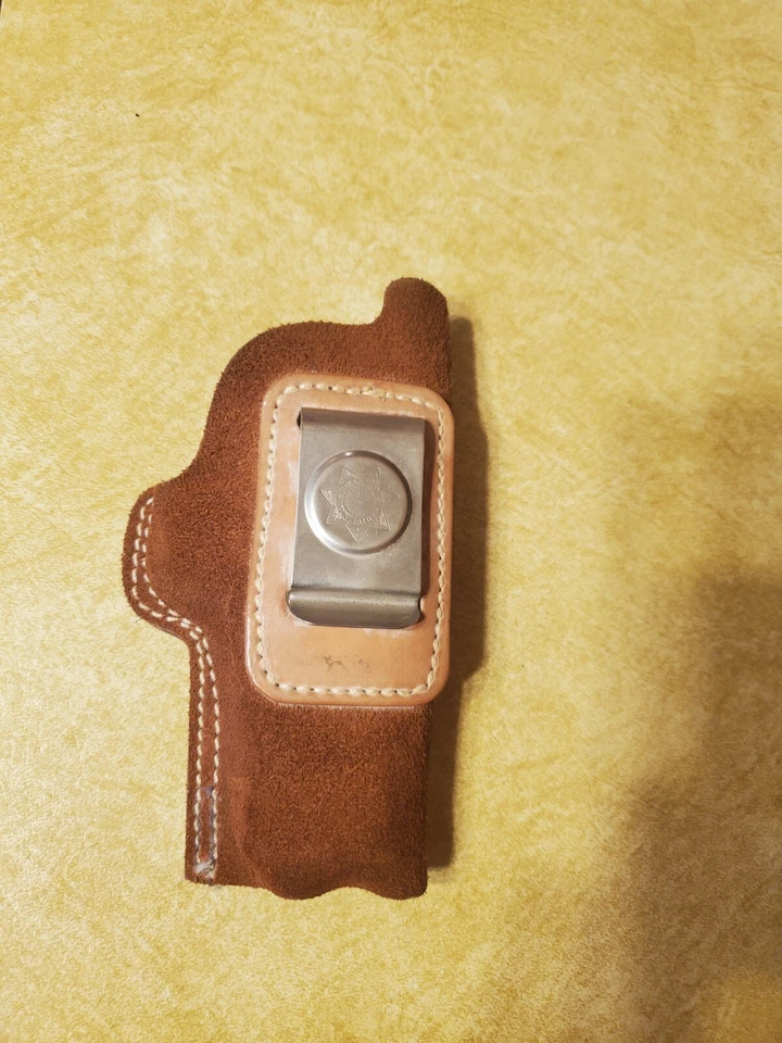FUNDA BIANCHI VINTAGE GAMUZA CUERO CINTURÓN IWB CLIP 45ACP Foto 1 de 4