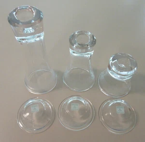 PARTYLITE CLARITY CANDLE HOLDER TRIO # P-9221 P-9222 P-9223 - Picture 1 of 7