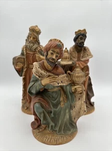 Vintage 12" Krippenfiguren Drei Weise Männer Figuren Taiwan handbemalt Set groß - Bild 1 von 12