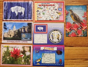 Wyoming Postcard Lot (7) - Picture 1 of 1