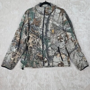 Browning Fleece Jacket Mens Medium Realtree Camo Vintage Bomber Outdoor Hunting - Picture 1 of 6
