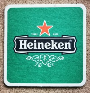 Beer Mat Bar Breweriana Coaster - HEINEKEN HOW REFRESHING