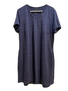 32 Degrees Cool Women's, Blue Sheath Dress Side Pockets V-Neck Length 38” Large - Picture 1 of 5