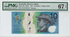 Australia, 2017 10 Dollars P-63a PMG 67 EPQ